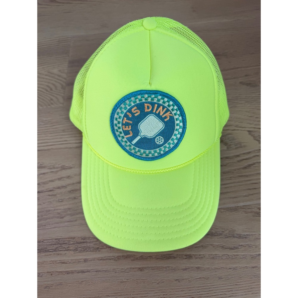 Friday Feeling Revolve Let's Dink Pickleball Trucker‎ Hat Unisex OS Neon Yellow